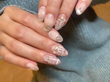 ハレトキネイル(haretoki nail)/ツイード×マグネットネイル