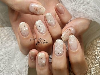 ペッシュ(peche)/ribbon × pearl