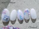 (3450)ニュアンスあじさいネイル