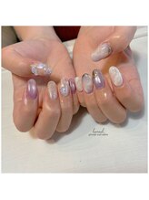 ハヌル(haneul.)/紫陽花ネイル/マグネット水滴