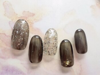 モンスリールネイル(Mon sourire nail)/【ハンド】定額アート7980円