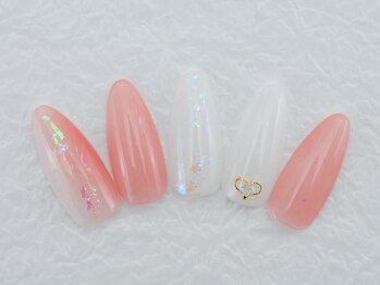 モウ(mow)/ピンク/シアーホワイト/ハート