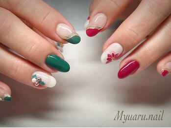 ミュアルネイル(Myuaru.nail)/クリスマスネイル♪