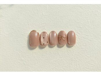 リボン×ドット