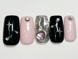 埋め尽くし黒ピンク￥7000