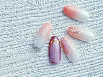 マイ ネイル 銀座店(Mai Nail)の写真/【朝10時から営業】春を感じる"ぷるマグ桜ネイル"♪奥行き感溢れる上品なデザインが可愛いポイント☆