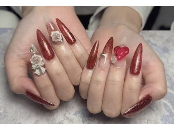 モアネイル 新宿/バラネイル/持ち込み/新宿