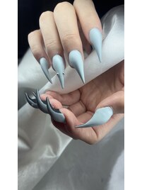 シンプルマット猫爪ネイル