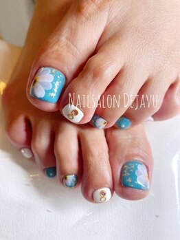 デジャヴ(Dejavu)/フットフラワーネイル