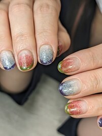 フラッシュ　ラメ　フレンチ