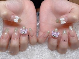 ラメフレンチネイル