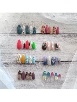 リールエム 堺東店(Riru_M)の写真/ハンド定額Artコース¥5500♪月替わりで楽しめる最旬トレンドのサンプル8種類をご用意☆カラー変更OK!