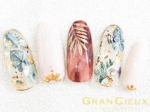 クアトログランシュ 青葉台(QUATRO×GranCieux)/夏先取りボタニカルネイル