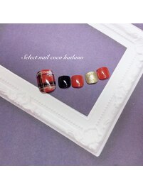フット　チェック柄