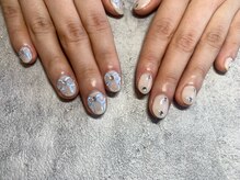 ハレトキネイル(haretoki nail)/ぷっくりリボンネイル