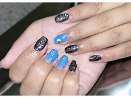 キラキラスターネイル