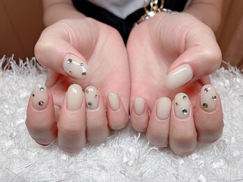 レアネイル 新宿(le'a nail)/ホワイトベージュネイル