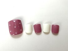 ネイルメゾン 天神店(NAIL MAISON)/ピンクホワイトドット¥7000