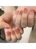 “summer nail” ちゅるん桃ネイル☆