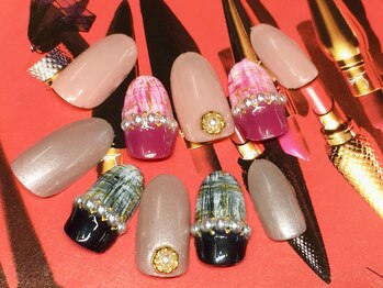 ネイルサロン キャンディネイル(Candy Nail)/ツイードネイル by佐合