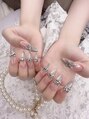 ローラネイル(Roller nail) #マグネットフレンチ♯水光♯リボンネイル可愛いめ綺麗め
