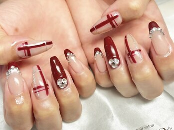 ネイルサロン マルコ(nail salon MARCO)/赤チェックネイル