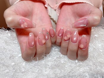 レアネイル 新宿(le'a nail)/ピンクマグネットネイル