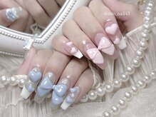 リンドネイル バイ モカ アンド ララ(Lind nail by moca and LaLa)/【mio】リボンネイル