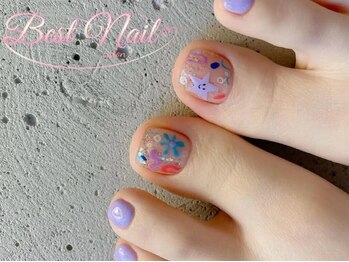 Best Nail 銀座店【ワンホンネイル・スカルプ・パラジェル・上品ジェルネイル】/持ち込み花埋め