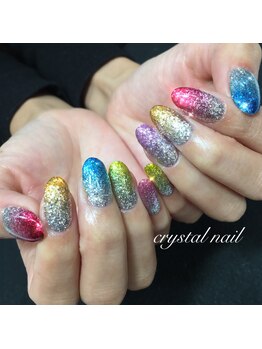 クリスタルネイル ゆめタウン博多店(CRYSTAL NAIL)/カラフルラメグラデーション