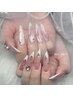 【OPEN記念10％オフ】上品フレンチネイル　長さだし　７３００円->６５７０円