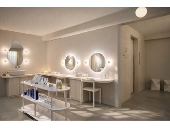 ビューティフルゼン 表参道(Beautiful Zen)/広々としたドライ・メイクブース