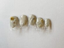 アイネイルズ 梅田店(I nails)/漆喰風ニュアンスデザイン