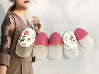 フラワーアートネイル