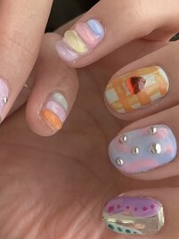 パステルニュアンスネイル