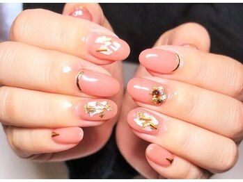 シェル×金箔nail☆