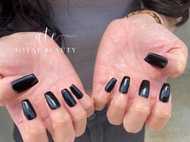 ブラックワンカラーネイル