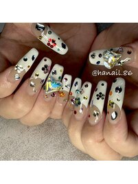 haruka nail × 宝石ネイル