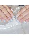 パステルブルーフレンチネイル