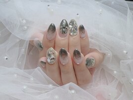 バレンタインネイル