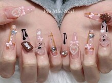 ピオミエルネイル 新宿(pio miel nail)/くまチョコの甘ふわバレンタイン