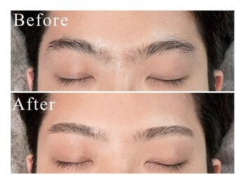 メンズ眉毛サロン Roist名古屋久屋大通店【ロイスト】アイブロウ/眉毛/眉毛パーマ/〔眉毛〕お客様ビフォーアフター