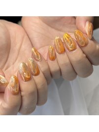 ぷくぷくニュアンスミラーネイル