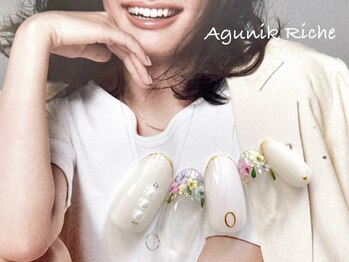 アグニークリッシェ(Agunik Riche)の写真/ネイルデザインランキング上位デザインが多数♪大人カワイイを叶える最旬ネイルはアグニークリッシェで☆