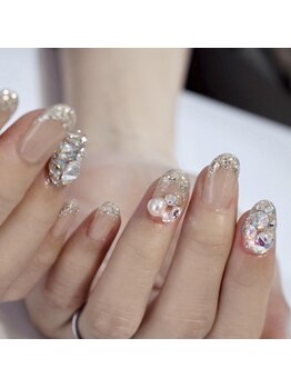 ネイルサロン オートクチュール 北浜店(Nail Salon Haute Couture)/キラキラスワロネイル
