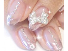 ネイルサロン アテナ(Athena)/持ち込みアート/リボンネイル