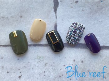 ネイルアンドまつげエクステ ブルーリーフ 四谷三丁目店(Blue Reef)/ツイードネイル