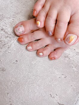 春フットネイル パラジェル