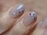 | 自爪育成ネイルアート| Nail art コースエレガント| オフ無料 持ち込みok
