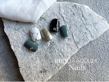 シックスティー ネイルズ バイ アクイユ 東中野(60min nails by ACCUEIL)/大理石ネイル